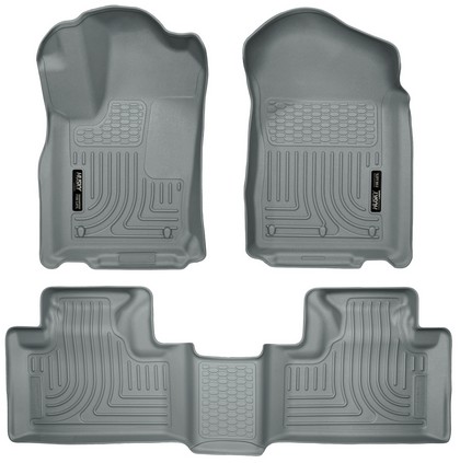 Husky Floor Liners - Front & 2nd Seat (Footwell Coverage), Grey