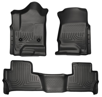 Husky Floor Liners - Front & 2nd Seat (Footwell Coverage), Black