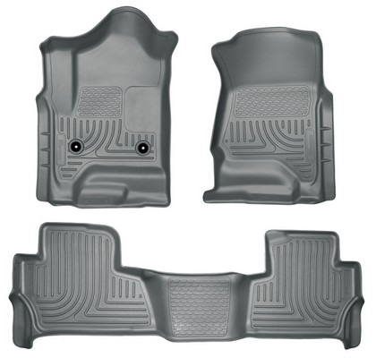 Husky Floor Liners - Front & 2nd Seat (Footwell Coverage), Grey