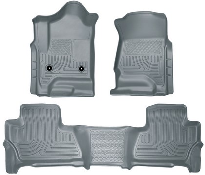 Husky Floor Liners - Front & 2nd Seat (Footwell Coverage), Grey