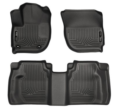 Husky Floor Liners - Front & 2nd Seat (Footwell Coverage), Black