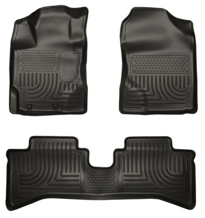 Husky Floor Liners - Front & 2nd Seat (Footwell Coverage), Black