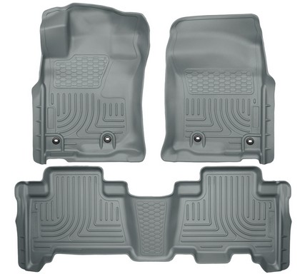 Husky Floor Liners - Front & 2nd Seat (Footwell Coverage), Grey