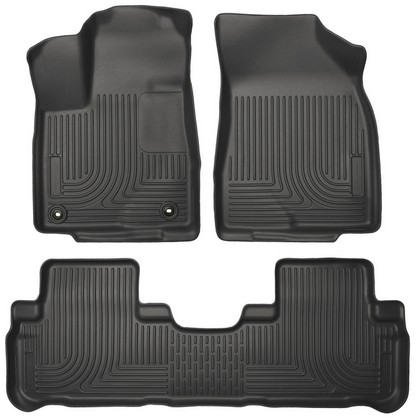 Husky Floor Liners - Front & 2nd Seat (Footwell Coverage), Black