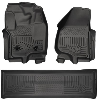 Husky Floor Liners - Front & 2nd Seat (Footwell Coverage), Black