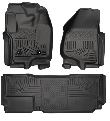 Husky Floor Liners - Front & 2nd Seat (Footwell Coverage), Black