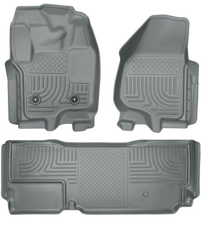 Husky Floor Liners - Front & 2nd Seat (Footwell Coverage), Grey