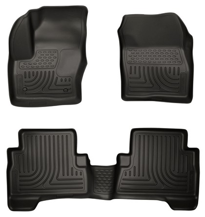 Husky Floor Liners - Front & 2nd Seat (Footwell Coverage), Black