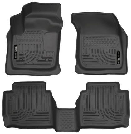 Husky Floor Liners - Front & 2nd Seat (Footwell Coverage), Black