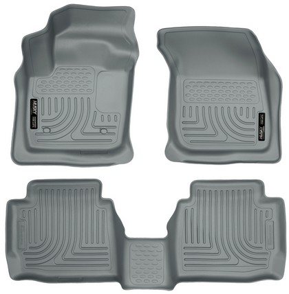 Husky Floor Liners - Front & 2nd Seat (Footwell Coverage), Grey