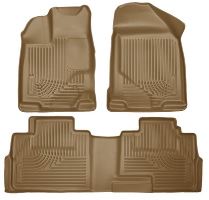 Husky Floor Liners - Front & 2nd Seat (Footwell Coverage), Tan