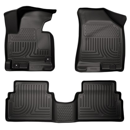 Husky Floor Liners - Front & 2nd Seat (Footwell Coverage), Black