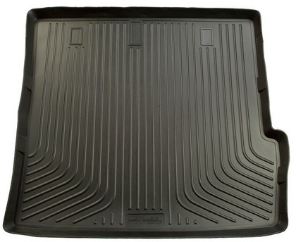 Husky Classic Style Rear Cargo Liner – Black (Fits Over Folded Flat 3rd Row Seat, Behind 2nd Seat Rear)