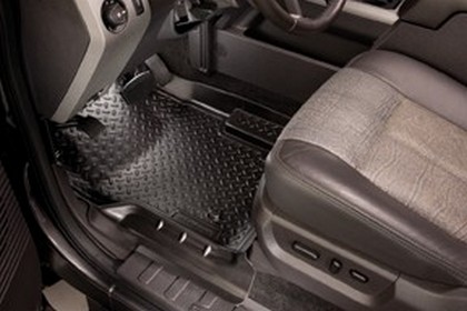 Husky Classic Style Front Seat Floor Liners - Black (Manuel Transmission Only)