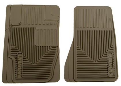 Husky Heavy Duty Flexible Front Floor Mats – Tan