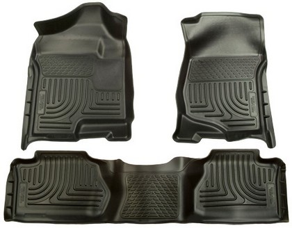 Husky WeatherBeater Combination Front and Back Seat Floor Liners – Black