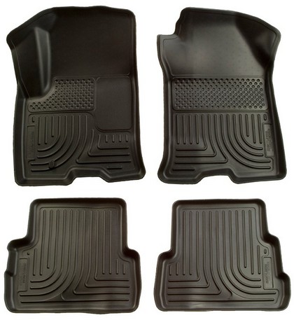 Husky WeatherBeater Combination Front and Back Seat Floor Liners – Black