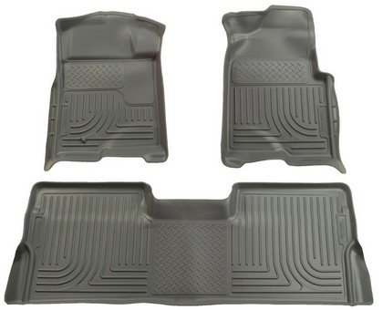 Husky WeatherBeater Combination Front and Back Seat Floor Liners – Grey