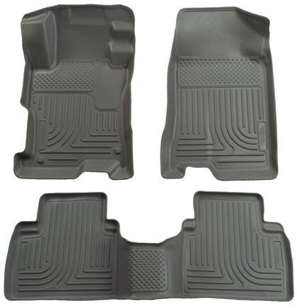 Husky WeatherBeater Combination Front and Back Seat Floor Liners – Grey