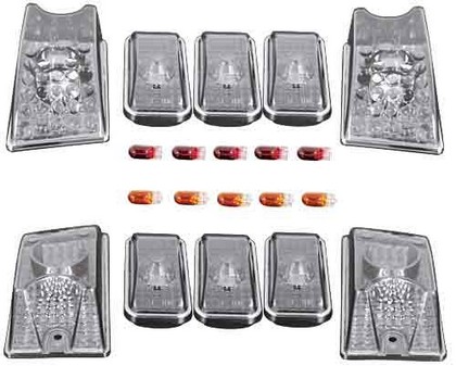 In Pro Car Wear Cab Roof Lights - Crystal Clear - 10pc/set