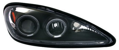 In Pro Car Wear Head Lamps, Projector - Black Housing / Clear Projector