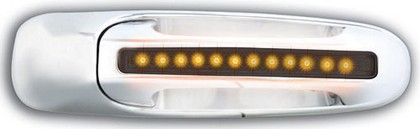 In Pro Car Wear LED Door Handle, Front, Chrome (2ps/set) - Amber LED/Smoke Lens - RH No Key Hole