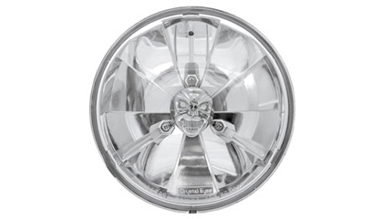 In Pro Car Wear Headlights - Diamond Cut w/ Skull (Crystal Clear)