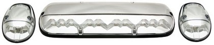 In Pro Car Wear Cab Roof Lights, LED - Crystal Clear - W/Chrome Base(3ps)