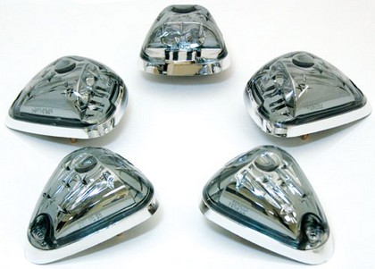 In Pro Car Wear Cab Roof Lights, LED - Platinum Smoke - 5 Pc/Set