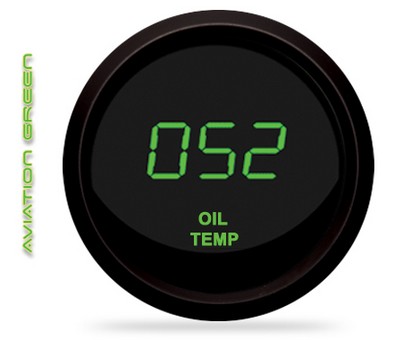 Intellitronix LED Digital Oil Temperature Gauge - Green