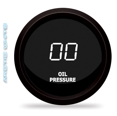 Intellitronix LED Digital Oil Pressure Gauge - White
