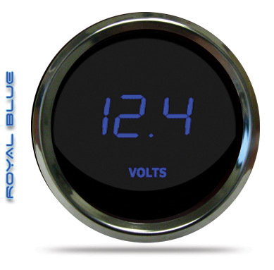 Intellitronix LED Digital Voltmeter - Chrome - Blue