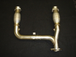 Kook's Catted Y-Pipe Exhaust - Stainless Steel - 3