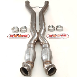 Kook's Metallic Catted X-Pipe - Stainless Steel - 3' x 3'