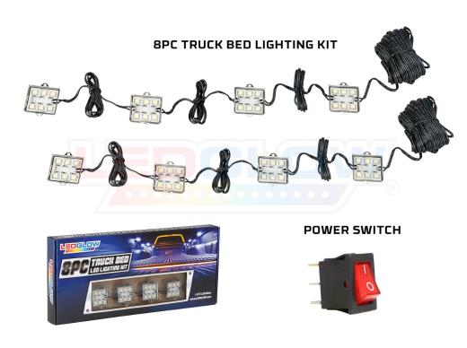 LEDGlow LED Truck Bed Lighting Kit (8-Piece)