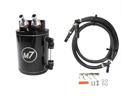 M7 Speed Oil Catch Can Kit - Billet Aluminum, Black Anodized