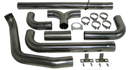 MBRP Exhaust System - XP Series Turbo Back Stack Exhaust System (Dual) (Aluminized) (Includes Pipes, Clamps, Bolts, Hangers) (Requires Exhaust Stack)