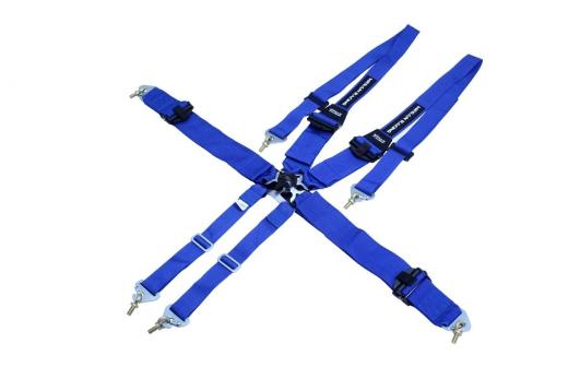 Megan Racing 3-Inch 6-Point FHR Racing Harness â Blue