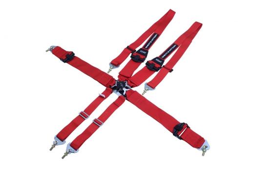 Megan Racing 3-Inch 6-Point FHR Racing Harness â Red