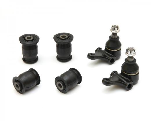 Megan Racing Front Lower Arm Repair Kit - 4 Rubber and 2 Ball Joint (6 Pieces)
