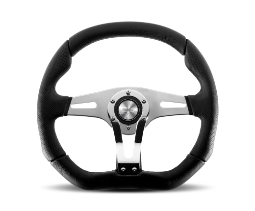 MOMO Trek-R Steering Wheel (Black Leather, Leather Insert)