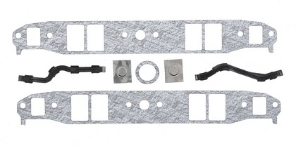 Mr.Gasket® Intake Manifold Gasket (Port Dimensions W-1.25 Inches x H-2 Inches, With Steel Heat Riser Block Off Plates)