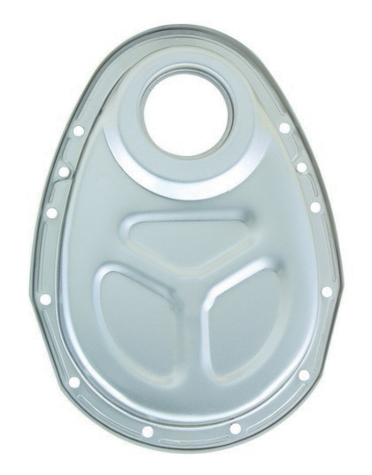 Mr.Gasket® Timing Cover - Chrome (Unplated Steel)