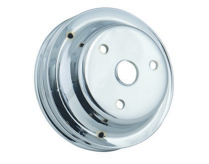 Mr.Gasket® Crankshaft Chrome Pulley (Double Groove)