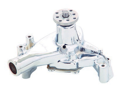 Mr.Gasket® Aluminum Water Pump - Chrome Plated (Long)