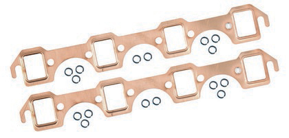 Mr.Gasket® CopperSeal Manifold Gasket Set (Port Dimensions W-1.12 Inches x H-1.48 Inches)