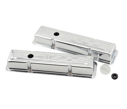 Mr.Gasket® Valve Cover Set - Chrome (Embossed)