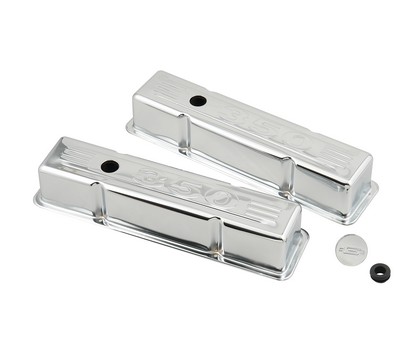 Mr.Gasket® Valve Tall Cover Set - Chrome