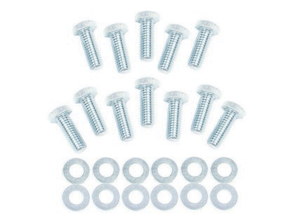 Mr.Gasket® Intake Manifold Bolt Set - Hex Head (3/8 Inches-16 x 1 Inches, 12 Each, With Washers)