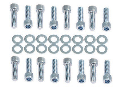 Mr.Gasket® Intake Manifold Bolt Set - Socket Head (3/8 Inches-16 x 1.25 Inches, With Washers)